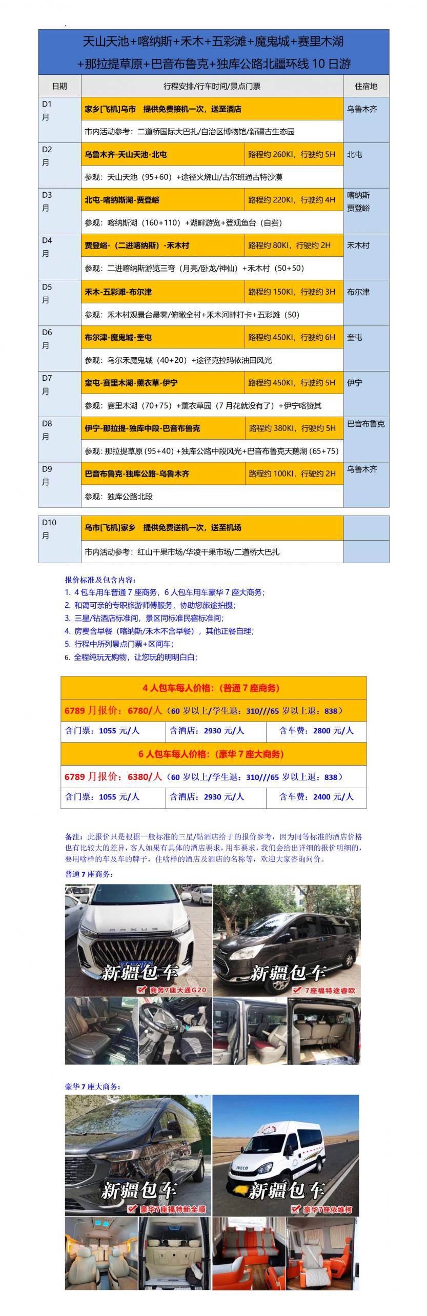 喀纳斯+禾木+魔鬼城+赛里木湖+薰衣草+巴音布鲁克+那拉提+独库公路汽车汽车10日游 （那拉提不住）_01